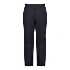 Spodnie narciarskie z tkaniny żakardowej CMP. Czarne spodnie materiałowe męskie CMP, bez wzorów, z tkaniny, sportowe. Za 505.85 zł.