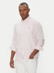Tommy Jeans Koszula DM0DM20875 Różowy Regular Fit. Czerwone koszule męskie Tommy Jeans, m, bez wzorów, z bawełny, bez kołnierzyka, bez ramiączek. Za 199.99 zł.