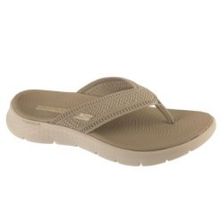 Japonki damskie, Go Walk Flex Sandal - Holly. Brązowe klapki damskie Skechers, bez wzorów, bez obcasa. Za 189.99 zł.