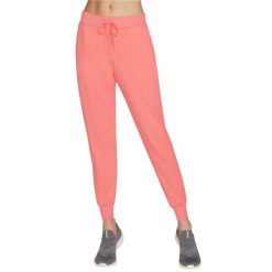 Spodnie sportowe damskie Skechluxe Restful Jogger Pant. Czerwone spodnie sportowe damskie Skechers, s, z elastanu, na fitness i siłownię. Za 159.99 zł.