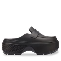 Klapki Crocs. Czarne klapki damskie Crocs, bez wzorów, bez obcasa. Za 239.99 zł.