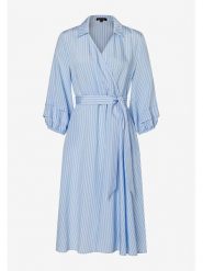 More & More Sukienka w kolorze błękitnym rozmiar: 44. Niebieskie sukienki damskie MORE & MORE, bez wzorów, z tkaniny, bez kołnierzyka, bez ramiączek, midi. Za 164.02 zł.