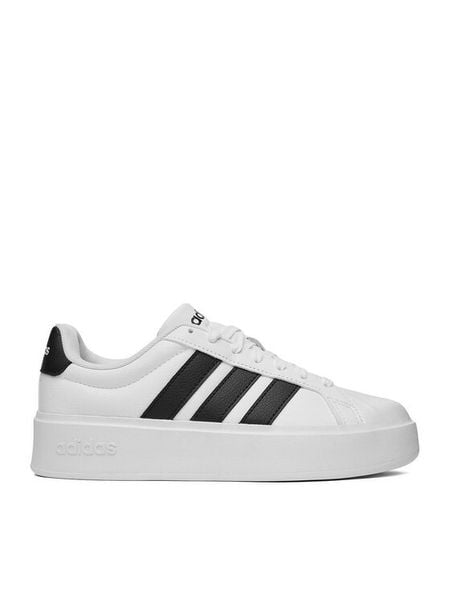Adidas Sneakersy CEO-STREETTALK BOLD J KK2461 Biały. Białe buty sportowe dziewczęce Adidas, bez wzorów, ze skóry, bez zapięcia. Za 239.99 zł.