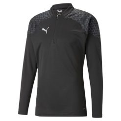 Bluza dresowa 1/4 zip Puma Team Cup. Czarne bluzy bez kaptura męskie Puma, z dresówki. W wyprzedaży za 190.00 zł.
