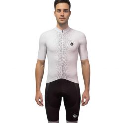 Koszulka rowerowa męska Unica biała. Białe t-shirty sportowe męskie C-LAB, m, z tkaniny, bez ramiączek, rowerowe. Za 271.17 zł.