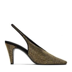 Czółenka Eva Minge. Czarne czółenka damskie Eva Minge, bez wzorów, bez obcasa. Za 479.99 zł.