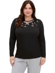 WITT WEIDEN Bluzka w kolorze czarnym rozmiar: 50. Czarne bluzki damskie WITT WEIDEN, bez wzorów, z koronki, bez kołnierzyka, bez ramiączek. Za 39.99 zł.