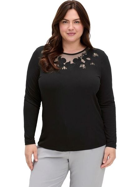 WITT WEIDEN Bluzka w kolorze czarnym rozmiar: 50. Czarne bluzki damskie WITT WEIDEN, bez wzorów, z koronki, bez kołnierzyka, bez ramiączek. Za 78.28 zł.