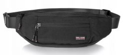 Męska Saszetka (Nerka) na Biodro - Pako Jeans - Czarna. Czarne saszetki męskie Pako Jeans, z jeansu. Za 49.99 zł.