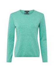 Franco Callegari Damski sweter z dzianiny z zawartością kaszmiru Kobiety zielony marmurkowy, XXL. Zielone swetry klasyczne damskie Franco Callegari, xxl, z bawełny, bez kołnierzyka. Za 249.95 zł.