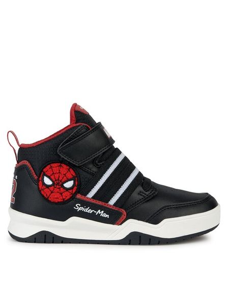 Geox Sneakersy SPIDER-MAN J Perth Boy J367RD 05411 C0048 S Czarny. Czarne buty sportowe chłopięce Geox, ze skóry, bez zapięcia. Za 259.99 zł.