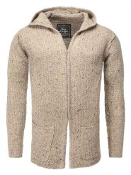KEY LARGO Kardigan "Terry" w kolorze beżowym rozmiar: M. Brązowe kardigany męskie KEY LARGO, m, z aplikacjami, z wełny, bez kołnierzyka. Za 133.45 zł.