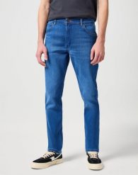 Męskie Jeansy Slim Fit Wrangler River Rustic 112352673 W17T017957. Niebieskie jeansy męskie Wrangler. W wyprzedaży za 129.99 zł.
