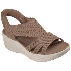 Sandały damskie Skechers Parallel Lite Summer Invite. Brązowe sandały damskie Skechers, bez wzorów, z materiału, bez obcasa. Za 490.00 zł.