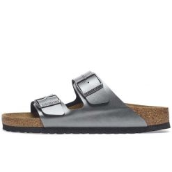 Sandały Birkenstock Arizona, Birko Flor Damskie. Czarne sandały damskie Birkenstock, bez wzorów, z gumy, bez obcasa. Za 387.15 zł.
