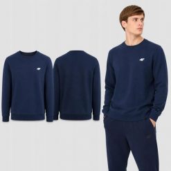 BLUZA MĘSKA DRESOWA 4F BEZ KAPTURA NIEROZPINANA XXL M2549 KOLOR NIEBIESKI. Niebieskie bluzy z kapturem męskie 4f, l, z bawełny. Za 95.95 zł.