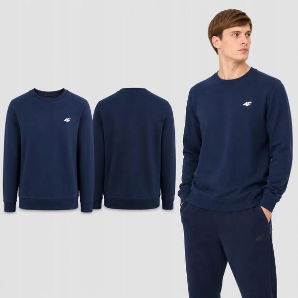 BLUZA MĘSKA DRESOWA 4F BEZ KAPTURA NIEROZPINANA XL M2549 KOLOR NIEBIESKI. Niebieskie bluzy z kapturem męskie 4f, l, z bawełny. Za 95.95 zł.