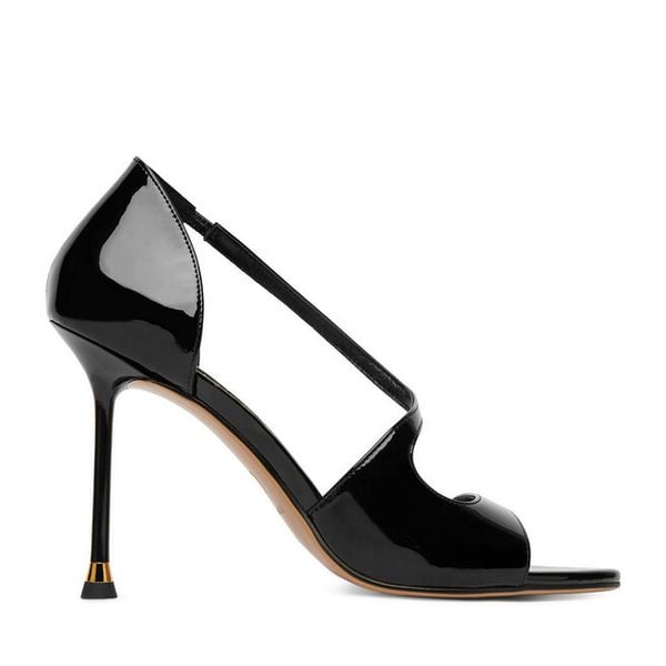 Sandały Eva Minge. Czarne sandały damskie Eva Minge, bez wzorów, bez obcasa, na szpilce. Za 429.99 zł.