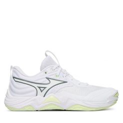 Buty halowe Mizuno. Białe buty sportowe na co dzień damskie Mizuno, bez wzorów, mizuno wave. Za 709.99 zł.