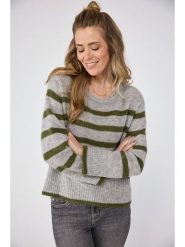 LIEBLINGSSTÜCK Sweter w kolorze zielono-szarym rozmiar: 42. Szare swetry klasyczne damskie LIEBLINGSSTÜCK, bez kołnierzyka. Za 239.29 zł.