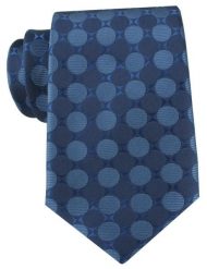 Ciemnoniebieski Krawat w Duże Grochy - Alties. Niebieskie krawaty i muchy męskie Alties, bez wzorów, z tkaniny, eleganckie. Za 55.00 zł.