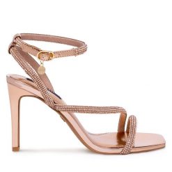 Sandały Nine West. Żółte sandały damskie Nine West, bez wzorów, bez obcasa, na szpilce. Za 209.99 zł.