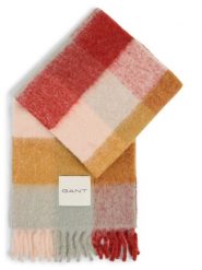 Gant Damski szalik z zawartością alpaki Kobiety czerwony|żółty w kratkę, 22. Czerwone szaliki i kominy damskie Gant, bez wzorów, z wełny. Za 599.95 zł.
