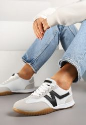 Szaro-Czarne Sneakersy Klasyczne Tenisówki Istia. Szare trampki i tenisówki damskie Renee, z aplikacjami, z jeansu. Za 79.99 zł.