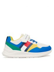 Tommy Hilfiger Sneakersy Flag Low Cut Lace-Up/Velcro T1X9-34369-1843 M Kolorowy. Buty sportowe chłopięce Tommy Hilfiger, bez wzorów, ze skóry, bez zapięcia. Za 319.99 zł.