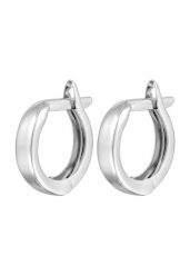 Elli PREMIUM Damskie kolczyki kreole Mini Basic Chunky z białego złota próby 375 Kolczyki koła 1 ct. Białe kolczyki damskie Elli PREMIUM, złote. Za 443.99 zł.