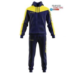 Givova Tuta Roma z kapturem Polarfleece 4XS. Niebieskie spodnie dresowe damskie Givova, xs, bez wzorów, z dresówki. Za 243.99 zł.