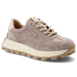 Beżowe Sneakersy Filippo Sportowe Buty Damskie Na Platformie. Brązowe buty sportowe na co dzień damskie Filippo, bez wzorów, z jeansu, trekkingowe. Za 219.00 zł.