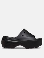 Crocs Klapki "Stomp" w kolorze czarnym rozmiar: 39/40. Czarne klapki damskie Crocs, bez wzorów, bez obcasa, na platformie. Za 136.13 zł.