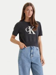 Calvin Klein Jeans Sweter Chunky LV044E306G Szary Regular Fit. Szare swetry klasyczne damskie Calvin Klein Jeans, xs, z bawełny, bez kołnierzyka. Za 329.99 zł.