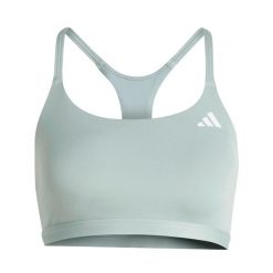 Biustonosz dla kobiet adidas Essentials Workout light. Zielone biustonosze sportowe damskie Adidas, bez wzorów, z materiału. Za 172.95 zł.