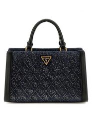 Guess Torebka w kolorze granatowym - 28 x 17 x 10 cm rozmiar: onesize. Niebieskie torebki klasyczne damskie Guess, z aplikacjami, z bawełny, bez dodatków. Za 439.24 zł.