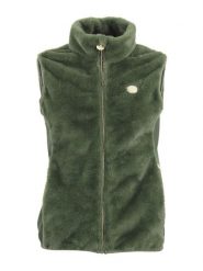 Peak Mountain Kamizelka polarowa "Avril" w kolorze khaki rozmiar: XXL. Brązowe kamizelki damskie Peak Mountain, xxl, z polaru. Za 173.99 zł.