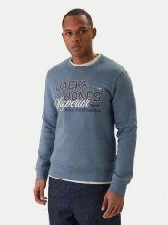 Jack & Jones Bluza Elogo 12288925 Niebieski Regular Fit. Niebieskie bluzy bez kaptura męskie Jack & Jones, m, z bawełny. Za 119.99 zł.