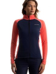 Fischer Kurtka polarowa w kolorze granatowo-czerwonym rozmiar: L. Czerwone kurtki damskie FISCHER, l, bez wzorów, z materiału, bez kaptura. Za 118.01 zł.