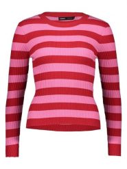 ONLY Sweter "Louisa" w kolorze czerwono-jasnoróżowym rozmiar: XL. Czerwone swetry klasyczne damskie Only, xl, prążkowane, bez kołnierzyka. Za 82.99 zł.