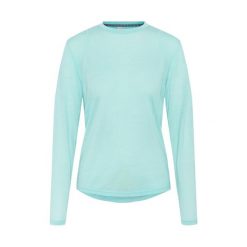 Damska koszulka z długim rękawem Kari Traa Embla. Niebieskie t-shirty damskie Kari Traa, bez wzorów, bez kołnierzyka. Za 362.50 zł.