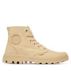 Trapery Palladium. Brązowe trapery damskie Palladium, bez obcasa. Za 349.99 zł.