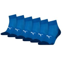 Skarpety Puma Sport Quarter Amortyzowane, 6 szt. Niebieskie. Niebieskie skarpetki damskie Puma, bez wzorów, z elastanu. Za 162.99 zł.