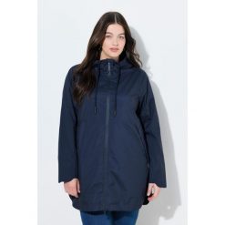 Damskie Lekka kurtka funkcyjna HYPRAR wodoodporna trapezowy krój kaptur. Niebieskie kurtki damskie Ulla Popken, plus size, bez wzorów, z materiału, bez kaptura. Za 639.99 zł.