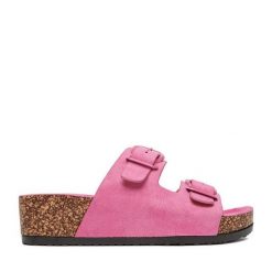 Klapki JENNY. Czerwone klapki damskie Jenny, bez wzorów, bez obcasa. Za 79.99 zł.