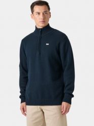 Sweter Męski Helly Hansen Smoegen 1/2 Zip. Niebieskie swetry męskie Helly Hansen, na jesień, m, bez wzorów, z bawełny, bez kołnierzyka. Za 559.00 zł.