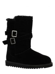 NICEBAY Skórzane kozaki zimowe "Mells Waterproof" w kolorze czarnym rozmiar: 40. Czarne kozaki damskie Nicebay, z materiału, bez obcasa. Za 286.16 zł.