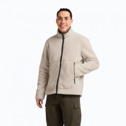 Bluza polarowa męska Jack Wolfskin Stone Lite. Brązowe bluzy bez kaptura męskie Jack Wolfskin, m, z materiału. Za 579.99 zł.