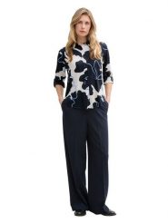 Tom Tailor Bluzka w kolorze biało-granatowym rozmiar: 38. Białe bluzki damskie Tom Tailor, bez wzorów, bez kołnierzyka, bez ramiączek. Za 82.44 zł.