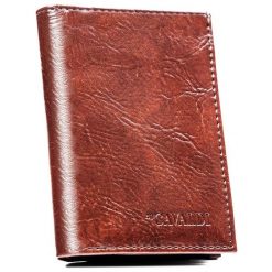 Duży, brązowy portfel męski ze skóry ekologicznej - 4U Cavaldi. Brązowe portfele męskie 4U Cavaldi, bez wzorów, ze skóry ekologicznej. Za 24.99 zł.